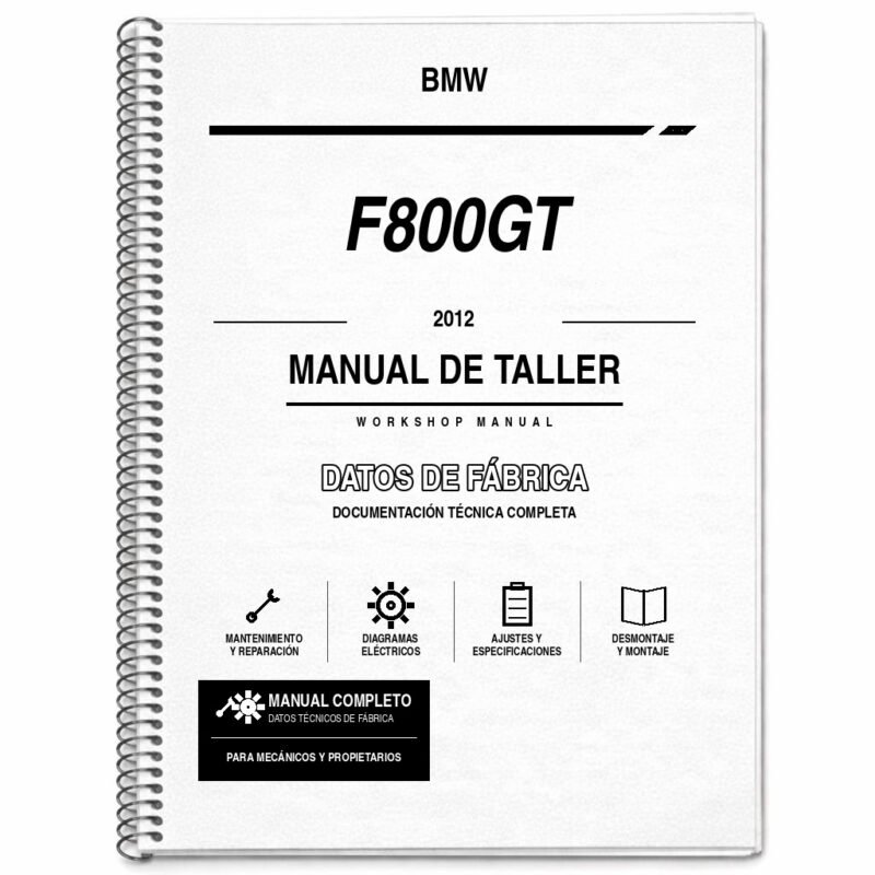 Portada de Manual de Taller BMW F800GT (2012)