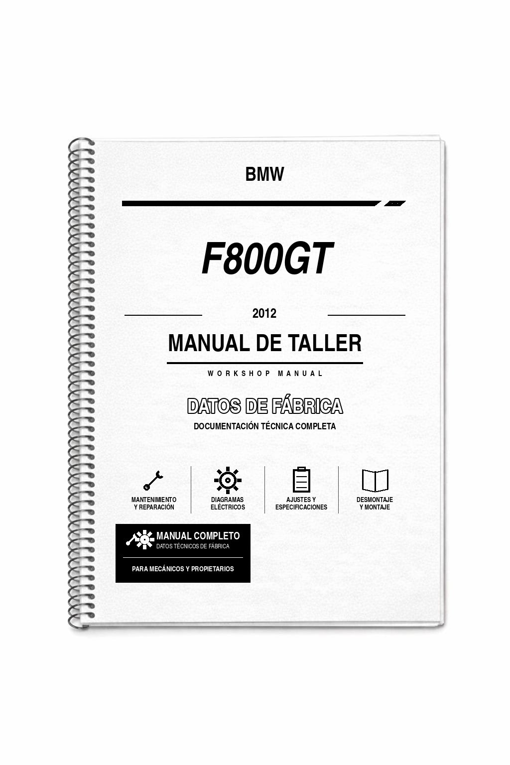 Portada de Manual de Taller BMW F800GT (2012)
