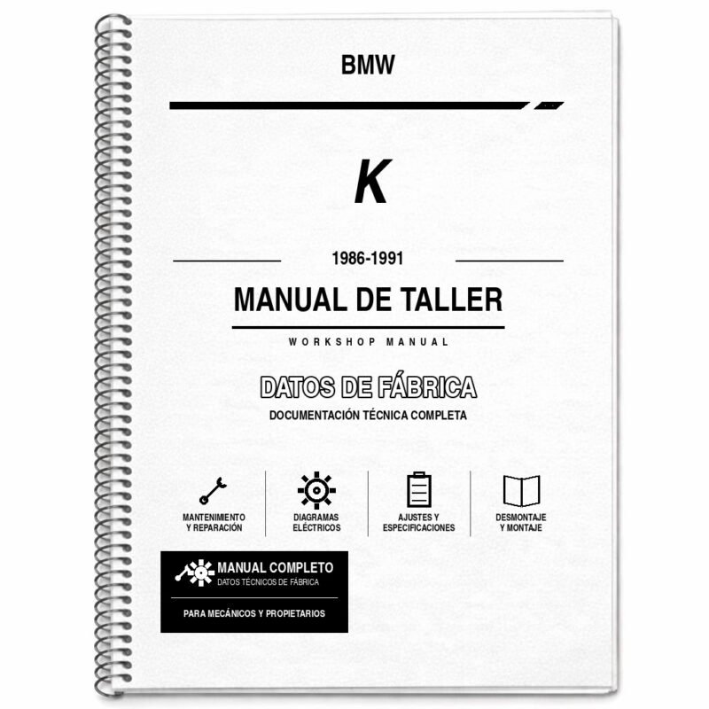 Portada de Manual de Taller BMW K (1986-1991)