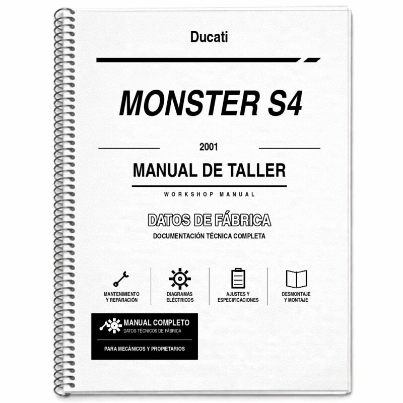 Portada de Manual de Taller Ducati Monster S4 (2001)