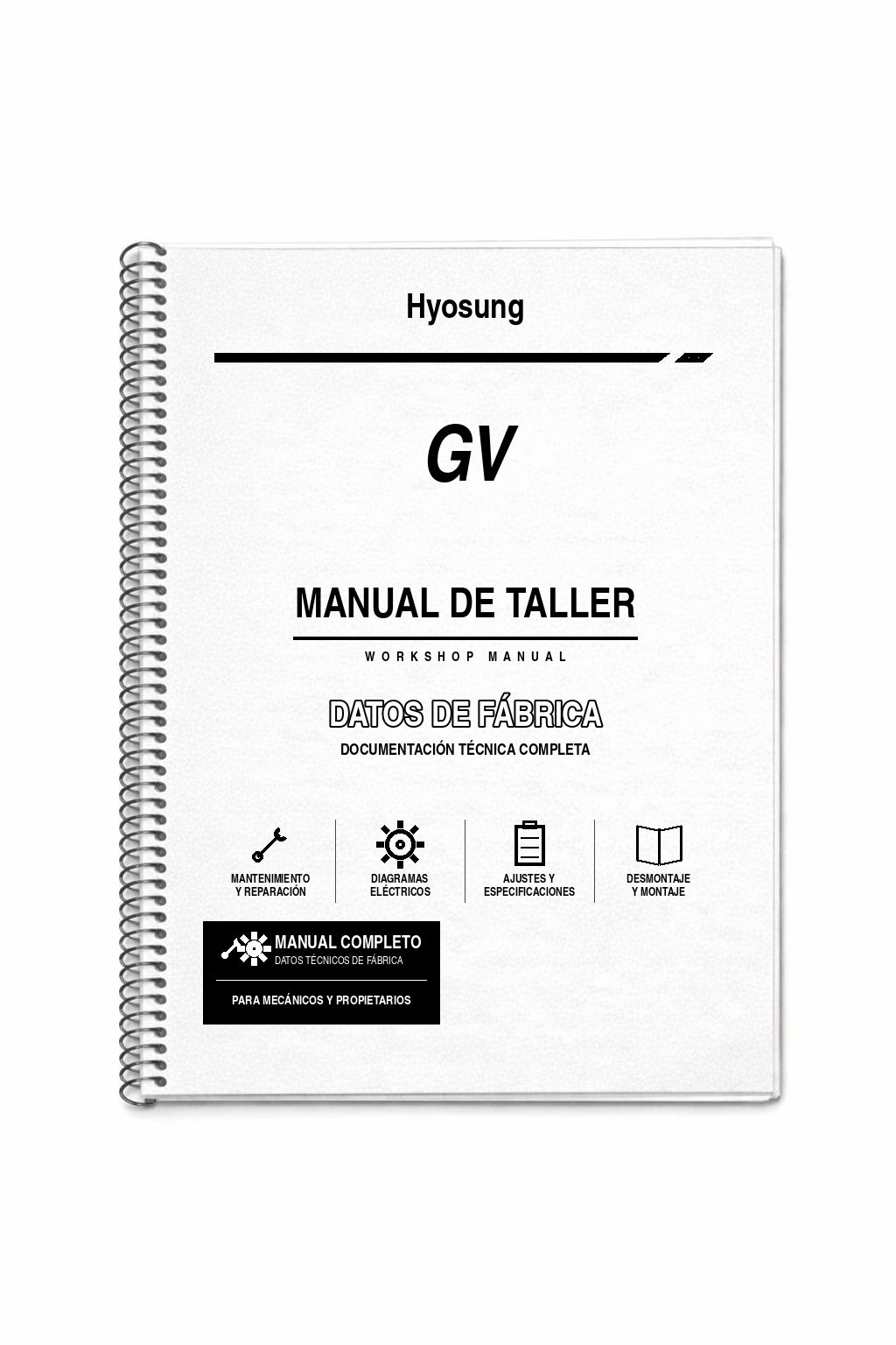 Portada de Manual de Taller Hyosung GV