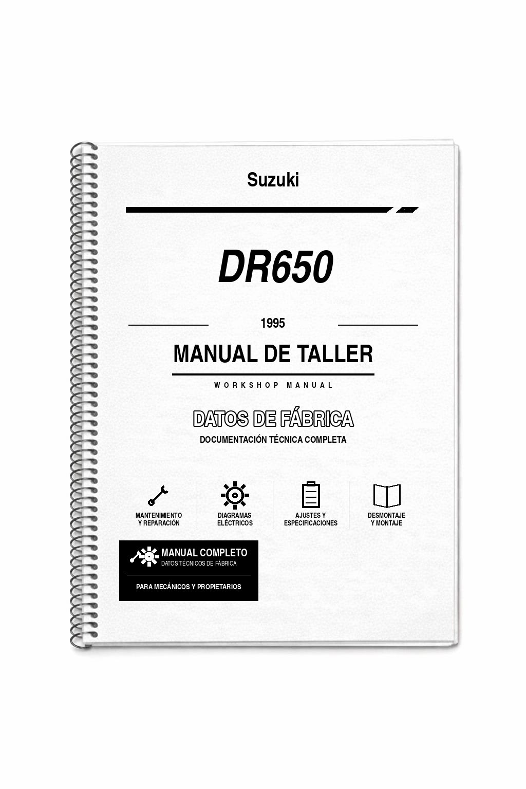 Portada de Manual de Taller Suzuki DR650 (1995)