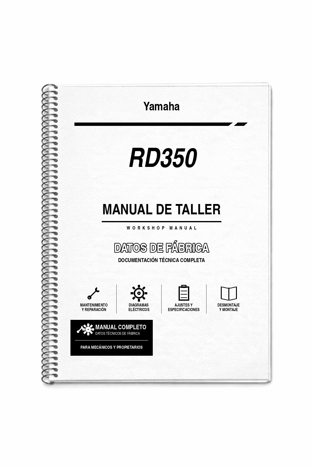 Portada de Manual de Taller Yamaha RD350
