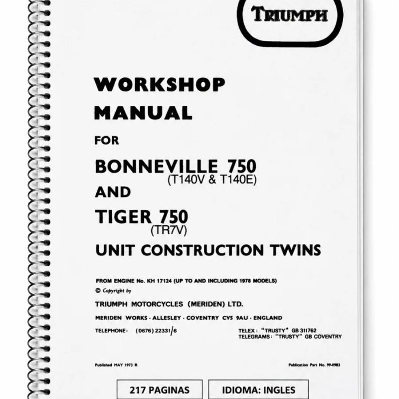 Manual Taller Triumph Tiger 750 1973-1978
