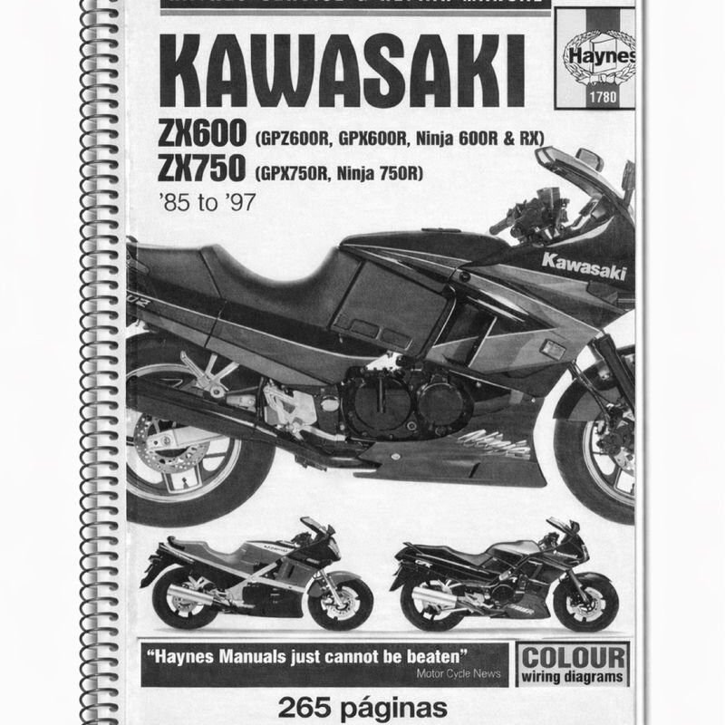 Manual Kawasaki ZX600R/ZX750R (GPZ600)85-97