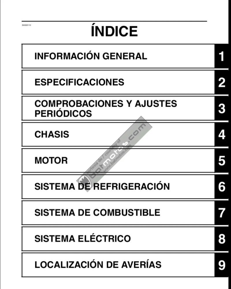 Manual de Taller Yamaha XVS1300A(W) 2007 - Imagen 2