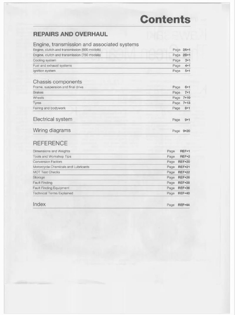 Manual de Taller Kawasaki ZX600R/ZX750R (GPZ600)85-97 - Imagen 2