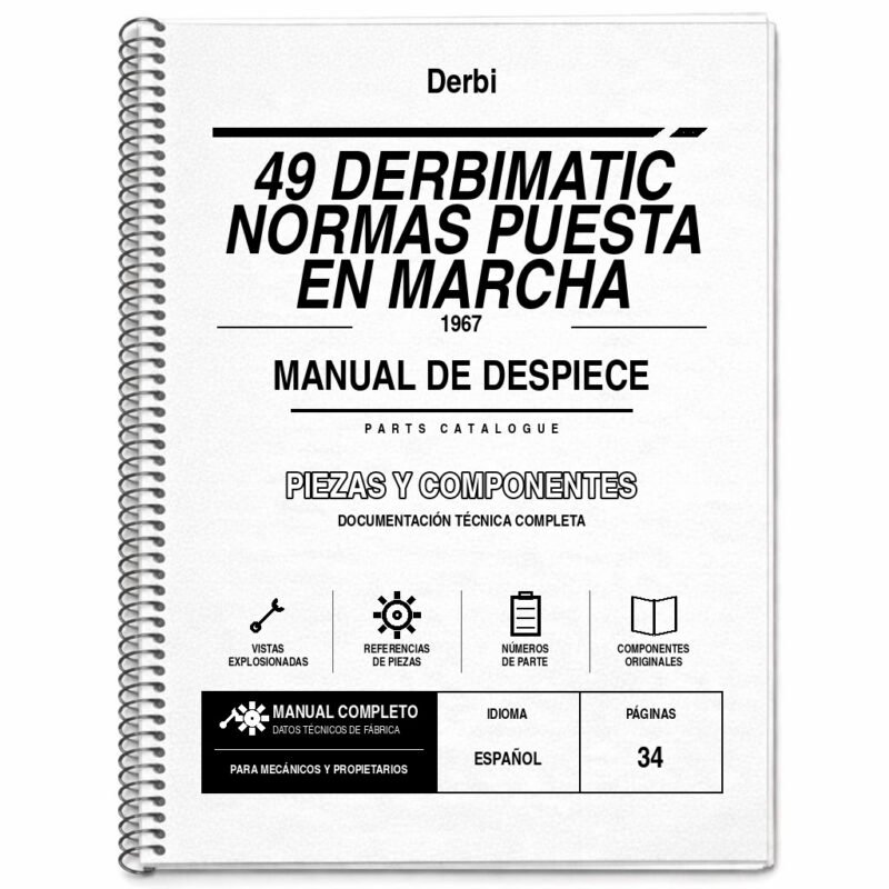 Portada de Despiece Derbi 49 Derbimatic Normas Puesta en Marcha (1967)