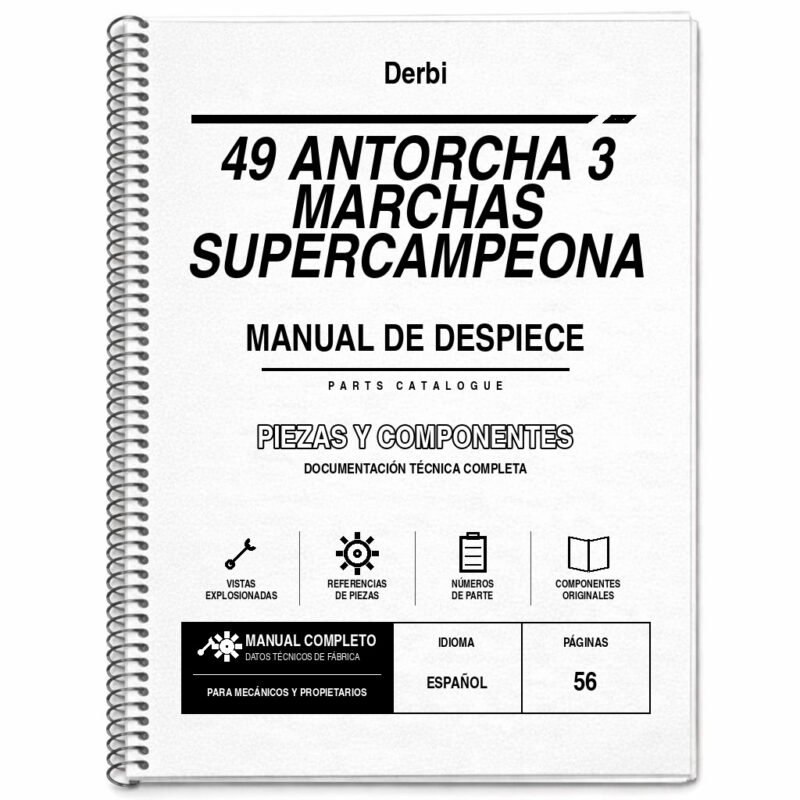 Portada de Despiece Derbi 49 Antorcha 3 Marchas Supercampeona