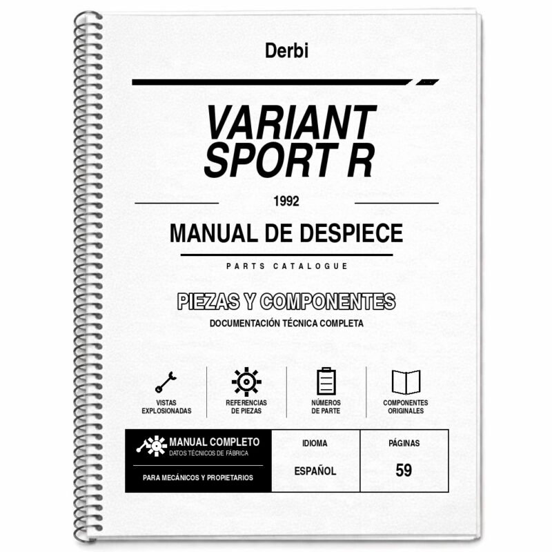 Portada de Despiece Derbi Variant Sport R (1992)