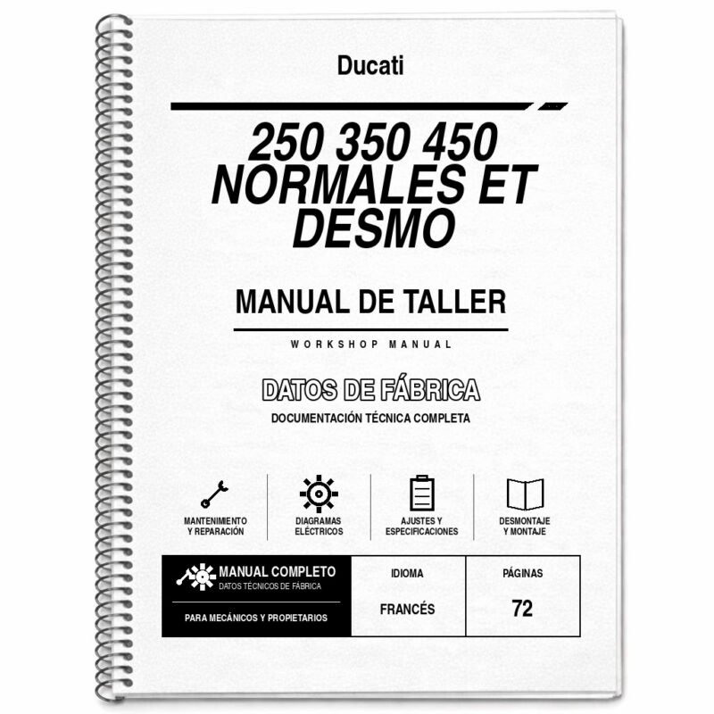Portada de Manual de Taller Ducati 250 350 450 Normales et Desmo