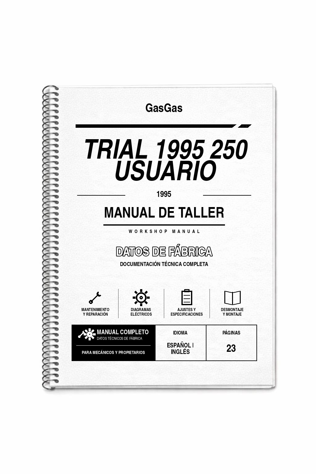 Portada de Manual de Taller GasGas Trial 1995 250 Usuario