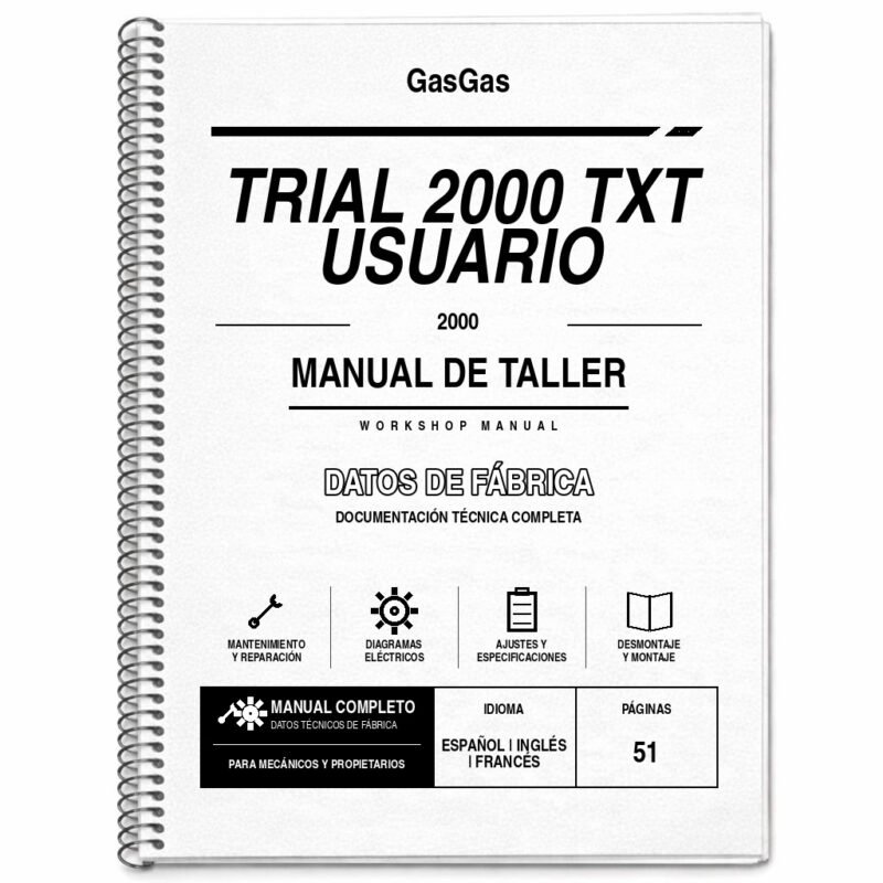 Portada de Manual de Taller GasGas Trial 2000 TXT Usuario