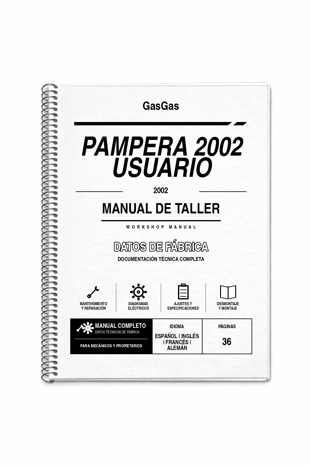 Portada de Manual de Taller GasGas Pampera 2002 Usuario