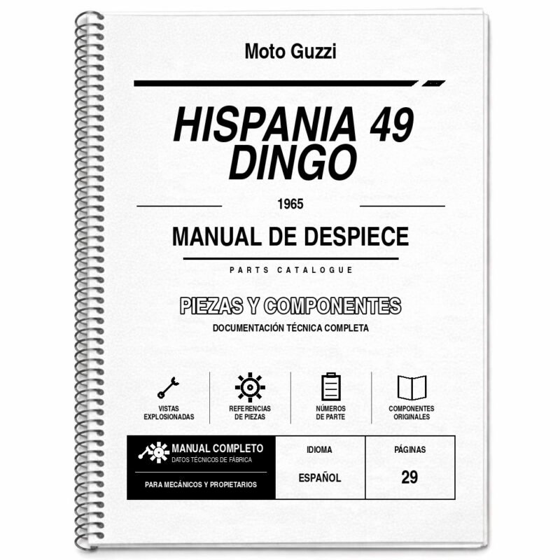 Portada de Despiece Moto Guzzi Hispania 49 Dingo (1965)