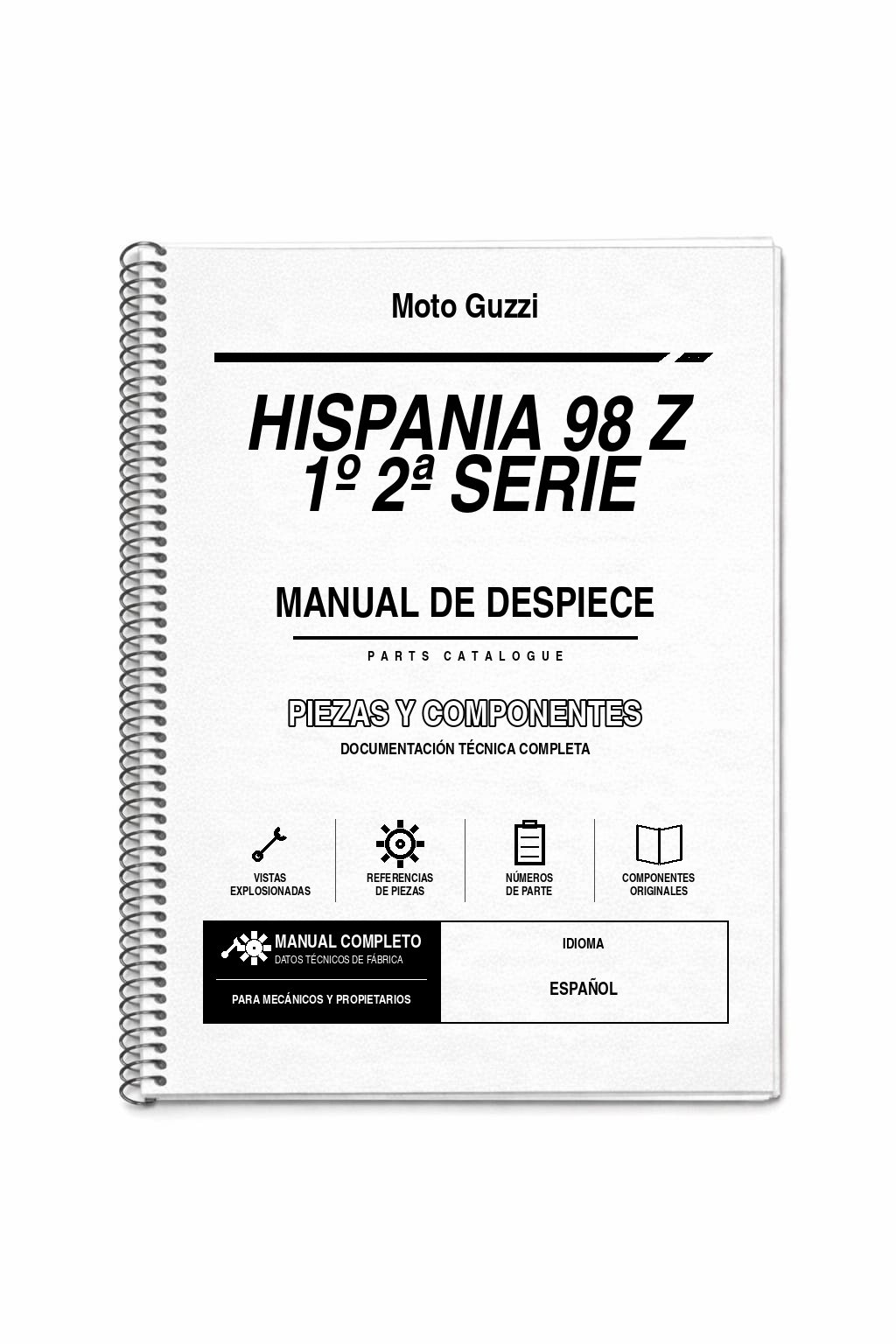 Portada de Despiece Moto Guzzi Hispania 98 Z 1º 2ª Serie
