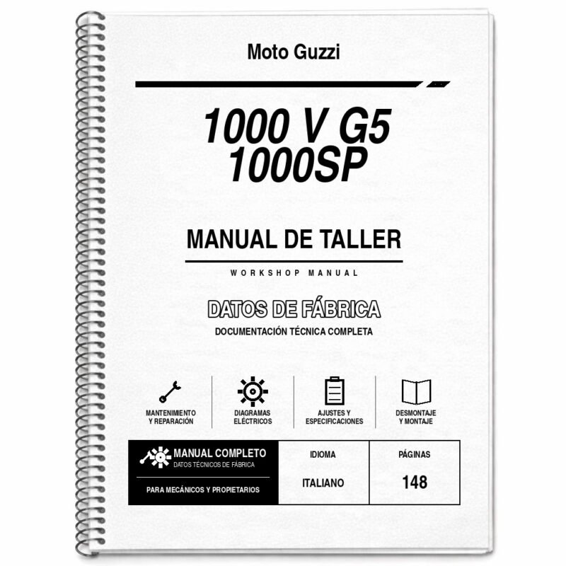 Portada de Manual de Taller Moto Guzzi 1000 V G5 1000SP