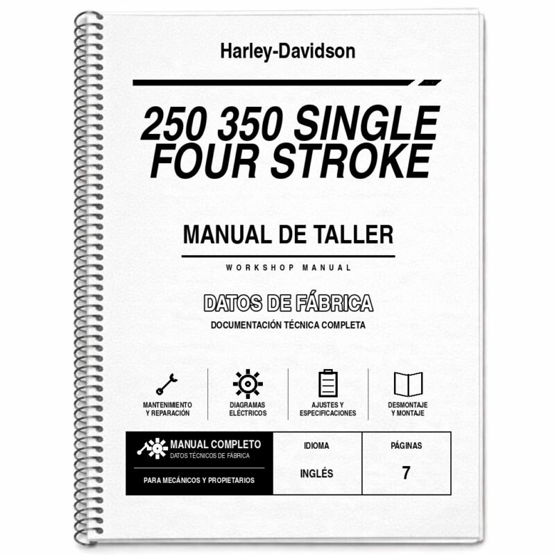 Portada de Manual de Taller Harley-Davidson 250 350 Single FOUR Stroke