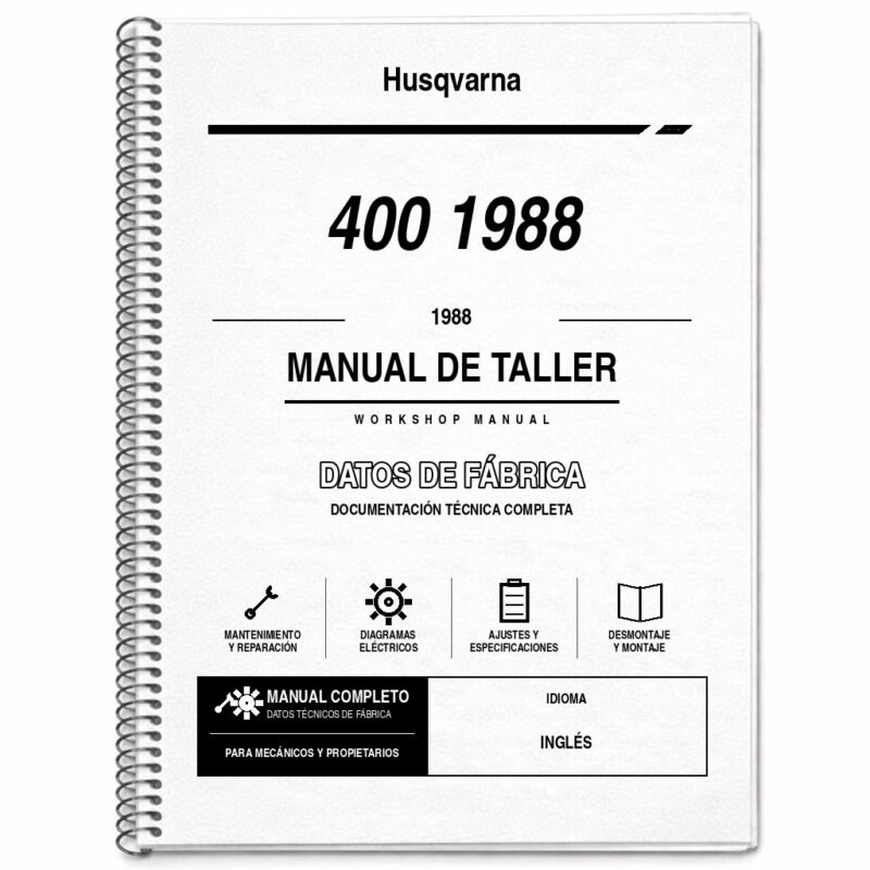 Portada de Manual de Taller Husqvarna 400 1988