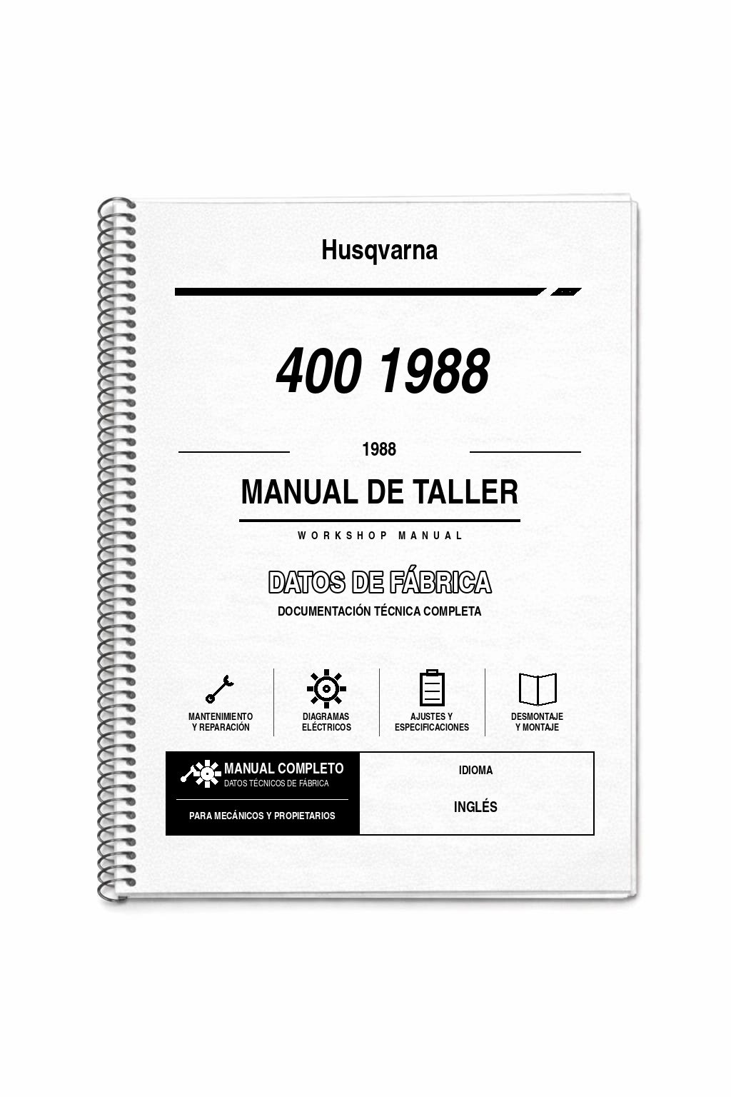 Portada de Manual de Taller Husqvarna 400 1988
