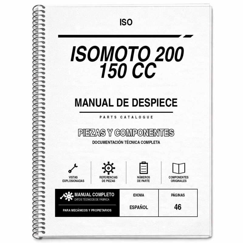 Portada de Despiece ISO Isomoto 200 150 CC