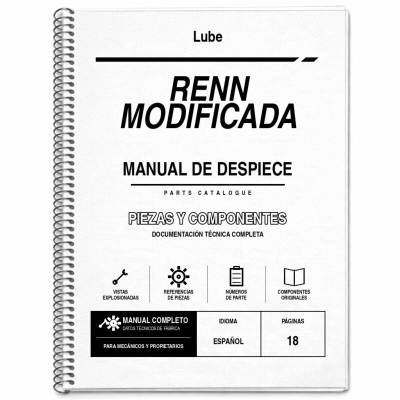 Portada de Despiece Lube Renn Modificada