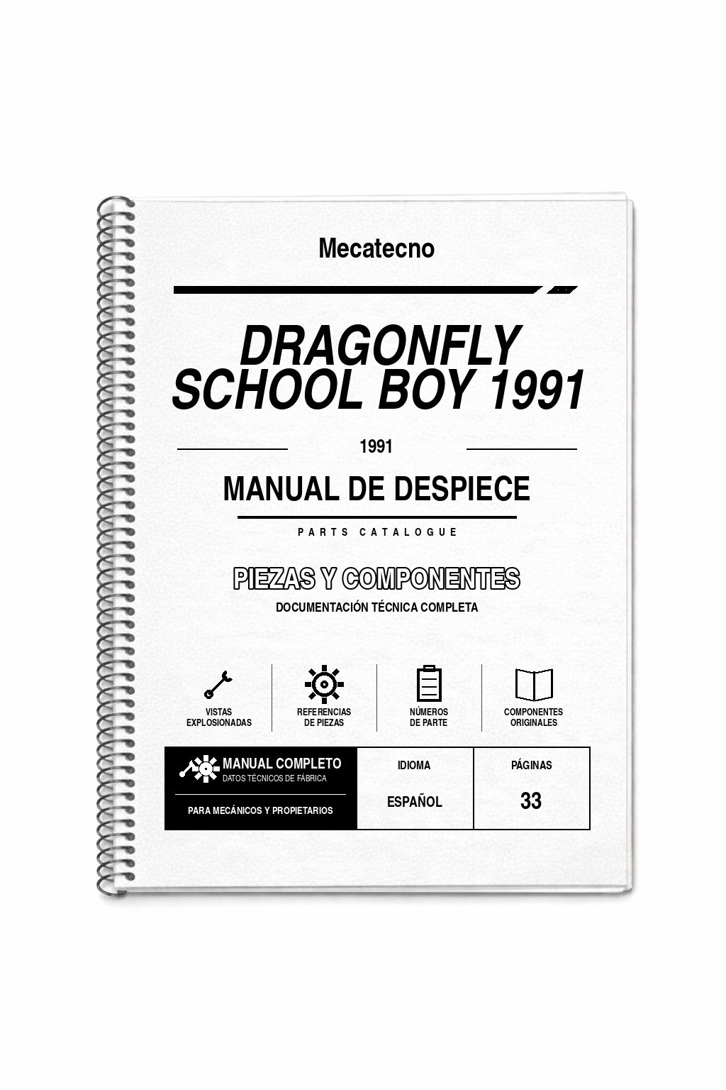 Portada de Despiece Mecatecno Dragonfly School BOY 1991