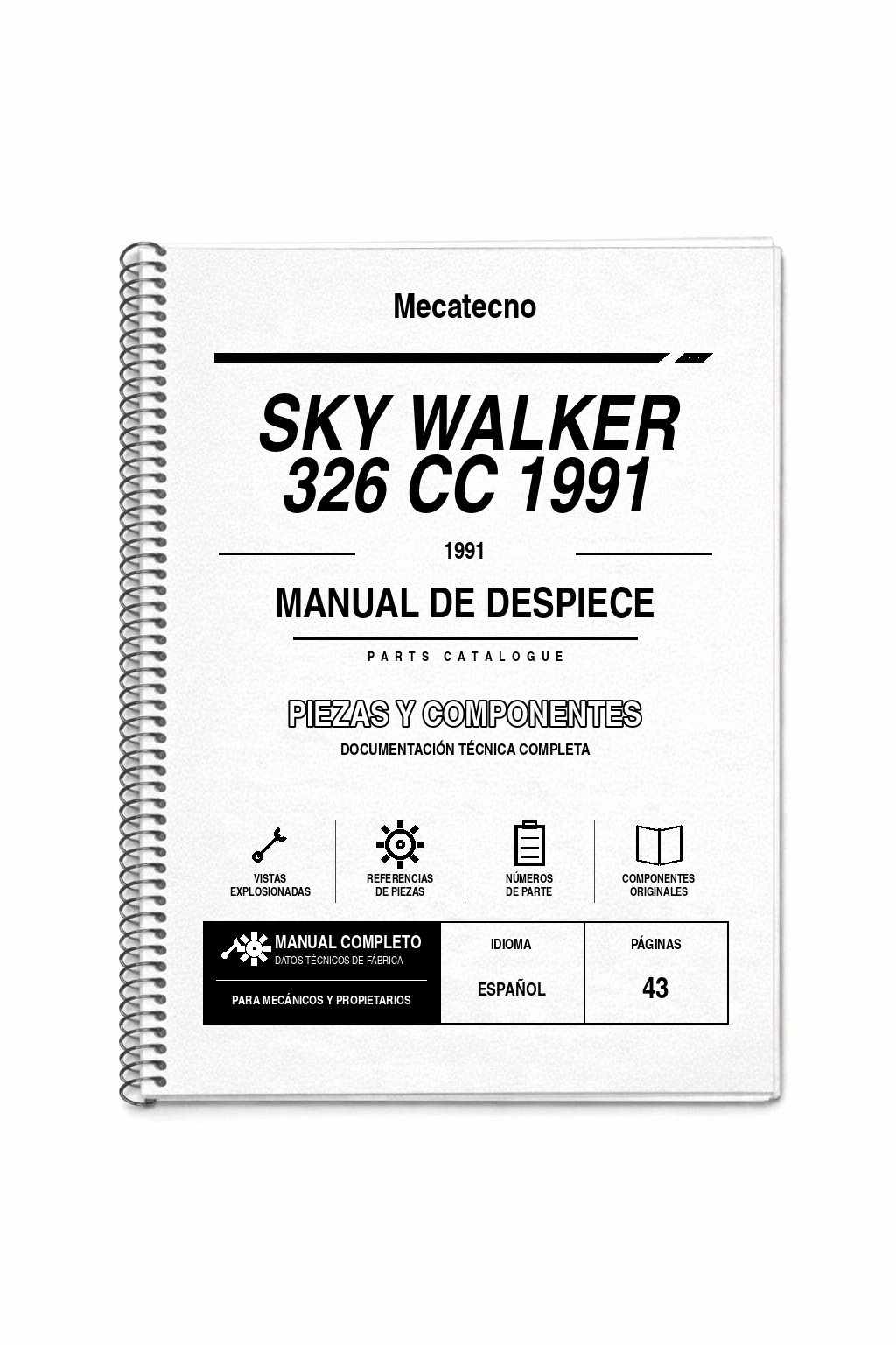 Portada de Despiece Mecatecno SKY Walker 326 CC 1991