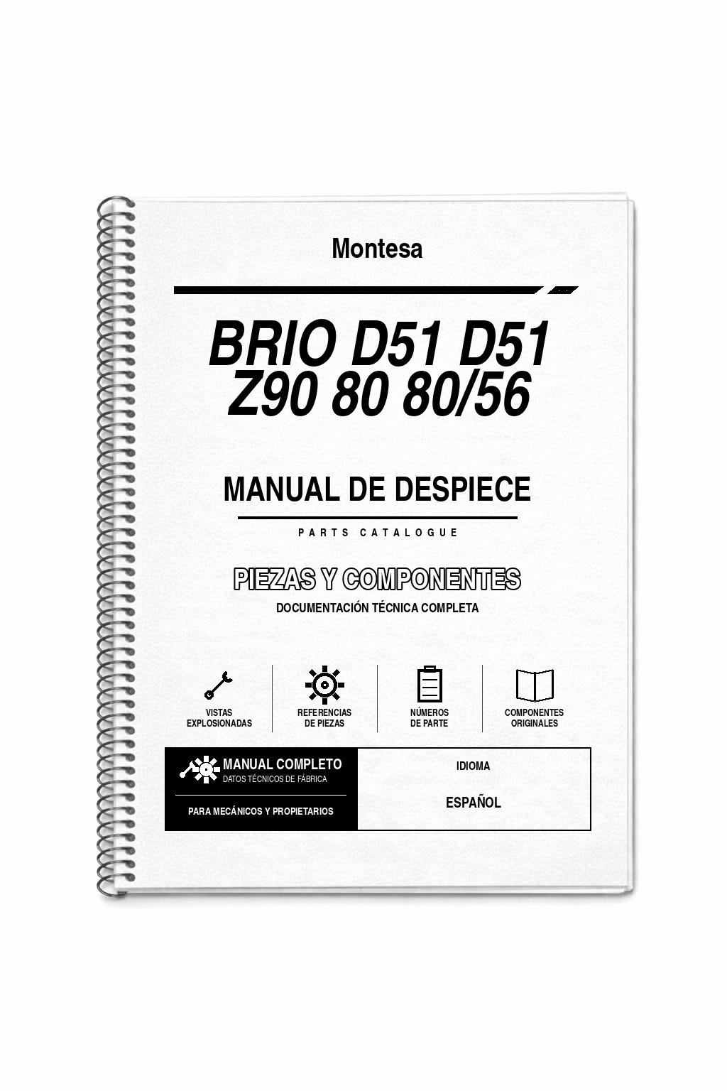 Portada de Despiece Montesa Brio D51 D51 Z90 80 80/56