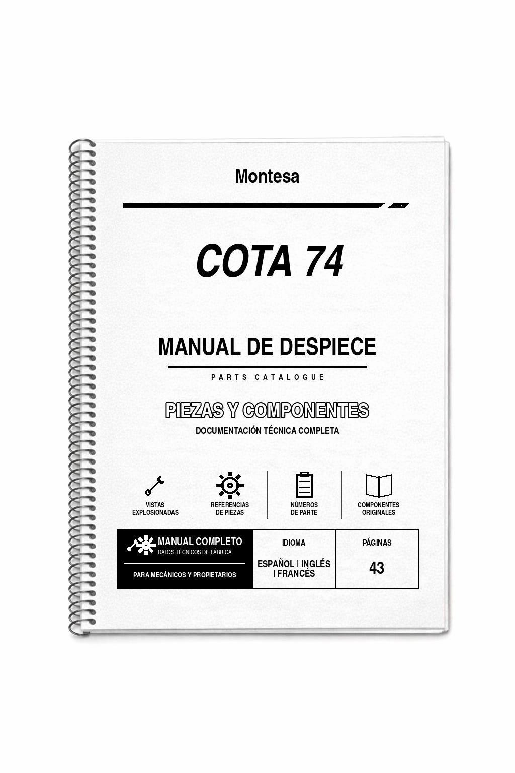 Portada de Despiece Montesa Cota 74