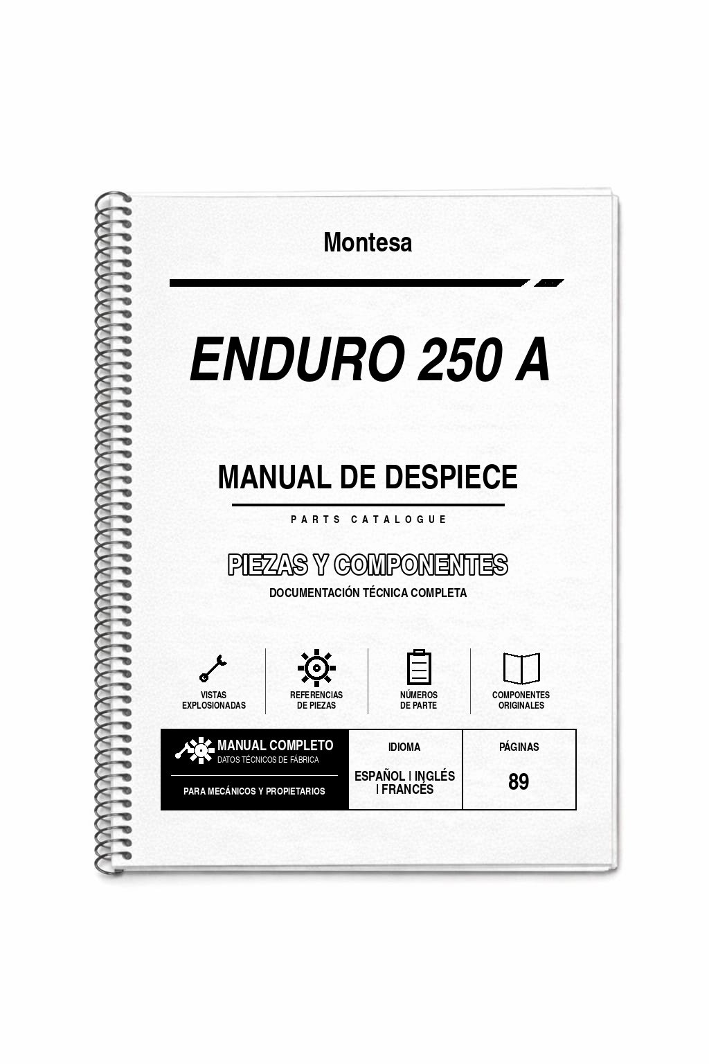 Portada de Despiece Montesa Enduro 250 a