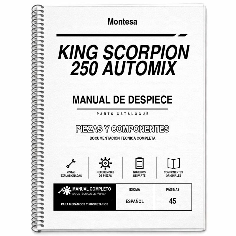Portada de Despiece Montesa King Scorpion 250 Automix