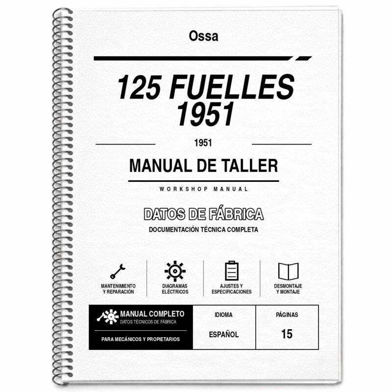 Portada de Manual de Taller Ossa 125 Fuelles 1951