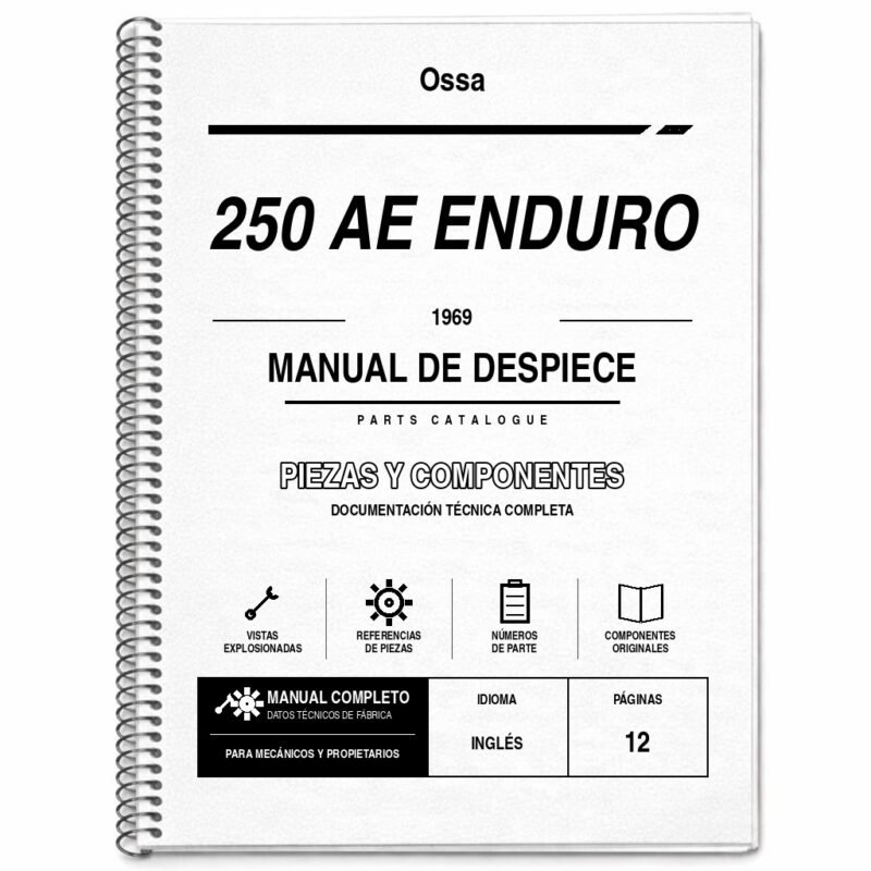 Portada de Despiece Ossa 250 AE Enduro (1969)