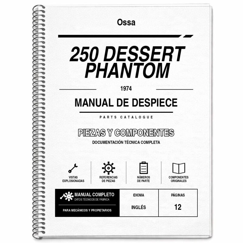 Portada de Despiece Ossa 250 Dessert Phantom (1974)