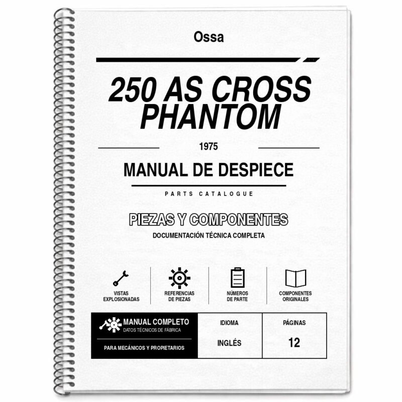Portada de Despiece Ossa 250 AS Cross Phantom (1975)