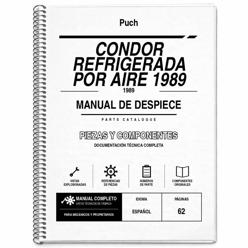 Portada de Despiece Puch Condor Refrigerada por AIRE 1989