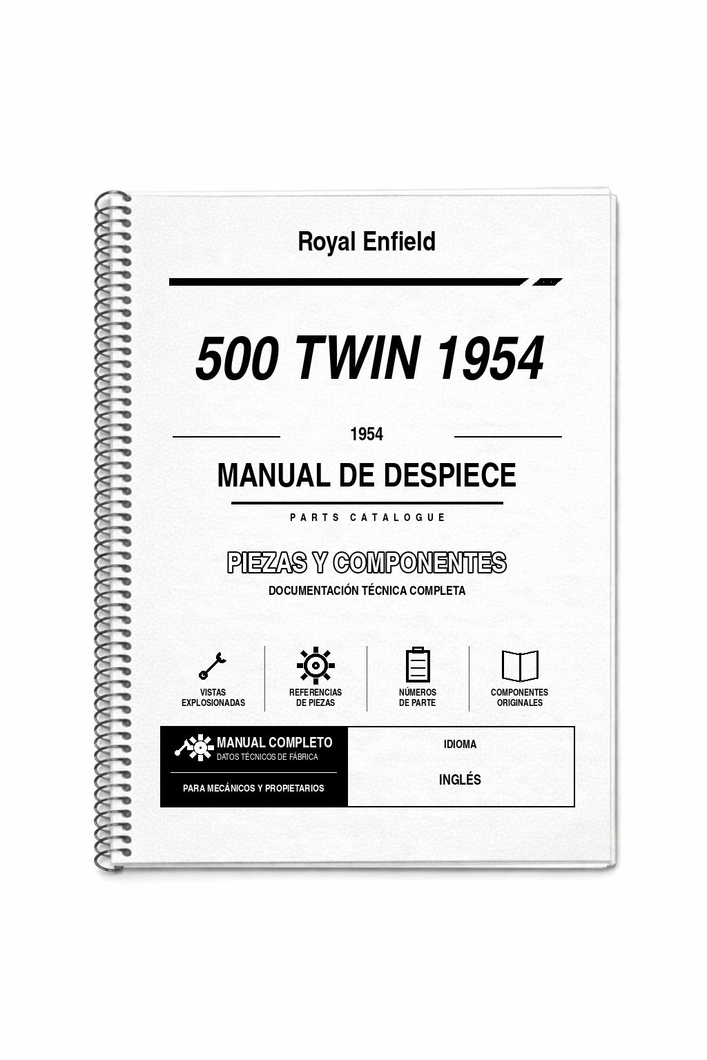 Portada de Despiece Royal Enfield 500 TWIN 1954