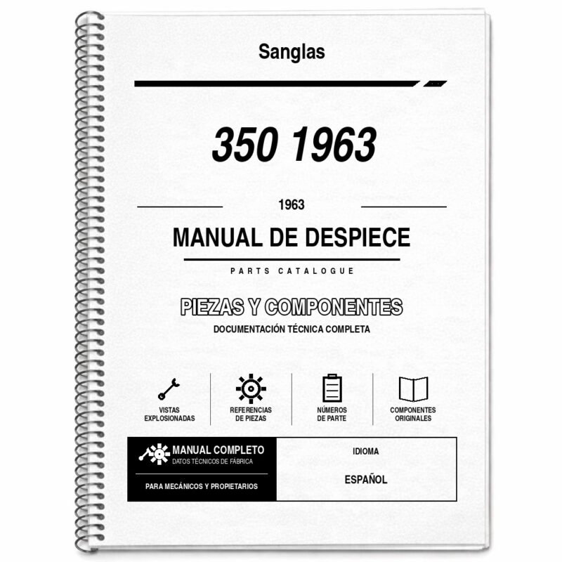 Portada de Despiece Sanglas 350 1963