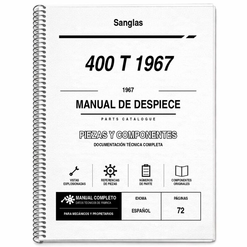 Portada de Despiece Sanglas 400 T 1967