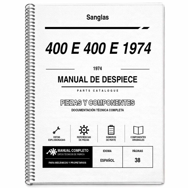 Portada de Despiece Sanglas 400 e 400 e 1974
