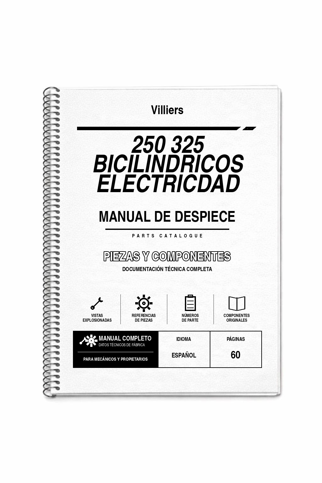 Portada de Despiece Villiers 250 325 Bicilindricos Electricdad