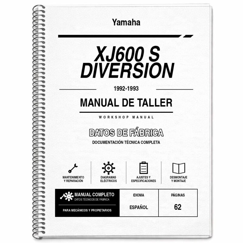 Portada de Manual de Taller Yamaha XJ600 S Diversion (1992-1993)