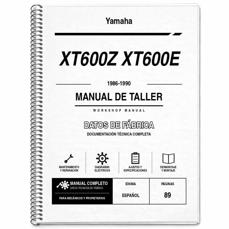 Portada de Manual de Taller Yamaha XT600Z XT600E (1986-1990)