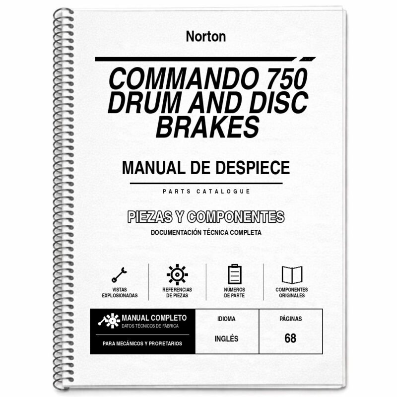 Portada de Despiece Norton Commando 750 DRUM and DISC Brakes