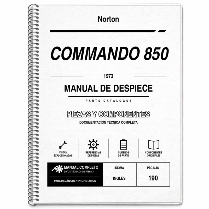 Portada de Despiece Norton Commando 850 (1973)