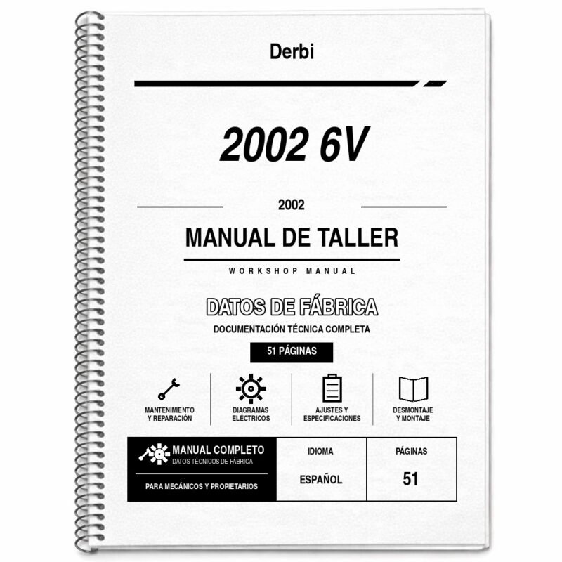 Portada de Manual de Taller Derbi 2002 6V (51 páginas)