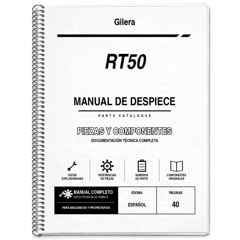Portada de Despiece Gilera RT50