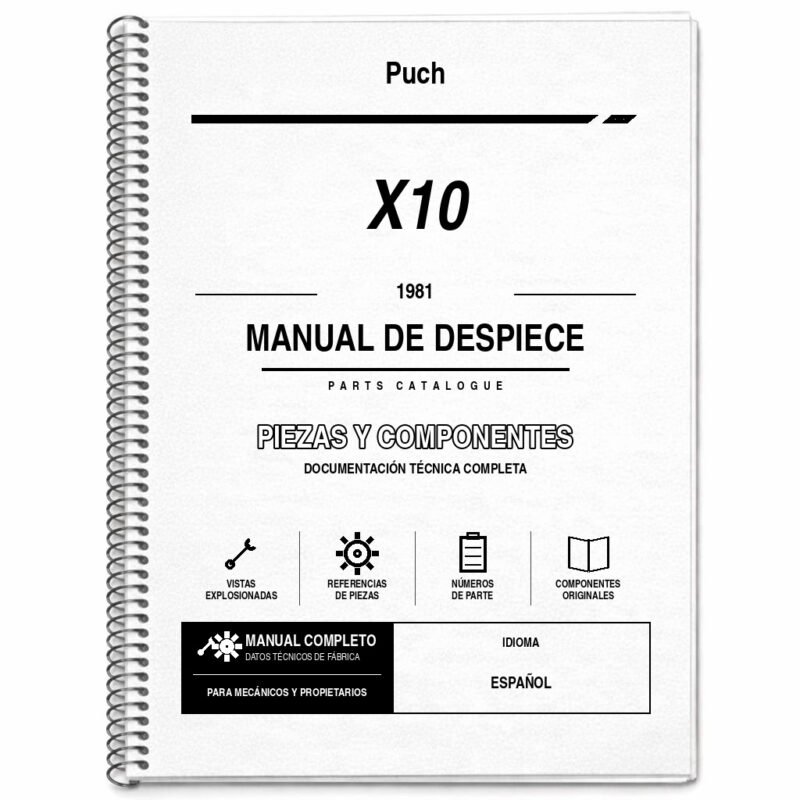 Portada de Despiece Puch X10 (1981)