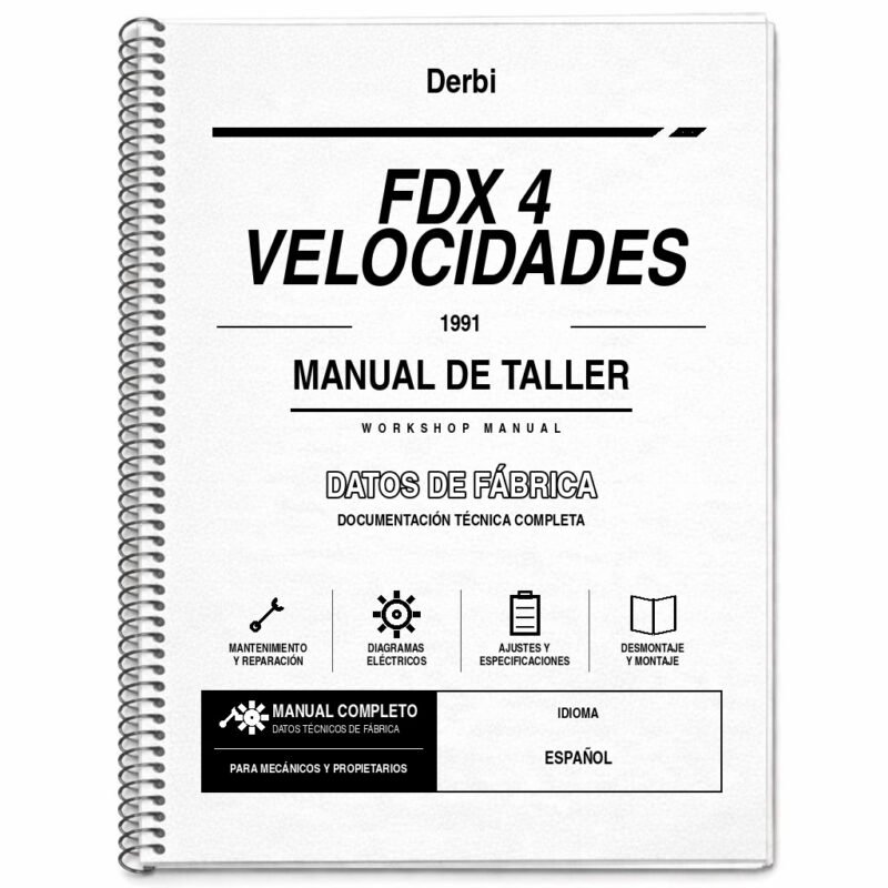 Portada de Manual de Taller Derbi FDX 4 Velocidades (1991)